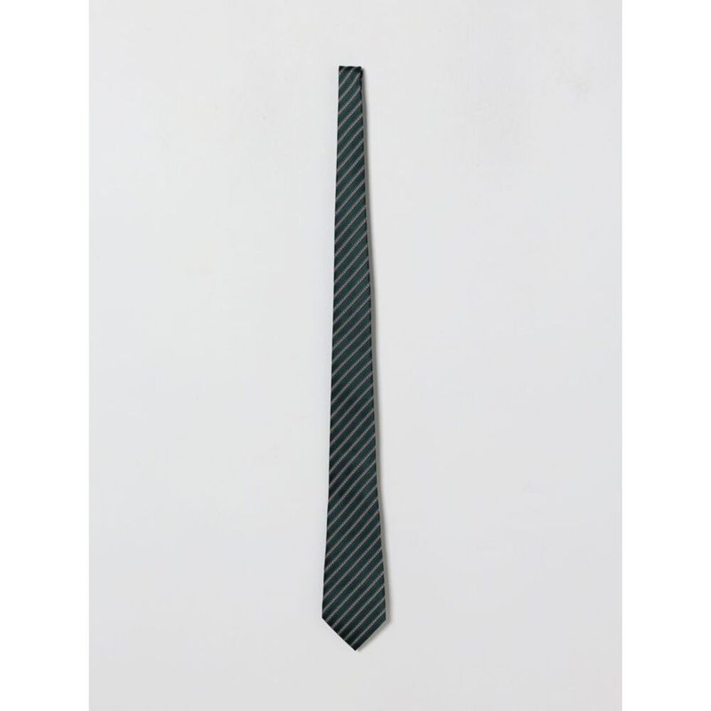 Zegna Men Zegna Striped Silk Tie